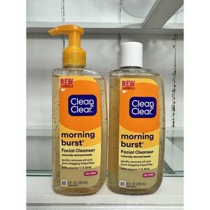 Clean & Clear Morning‎ Burst Facial Cleanser Vitamin C BHA 8oz Lot of 2 Original
